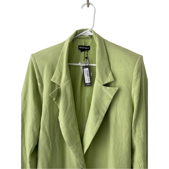 Pretty Little Things NWT Pistachio Oversized Drapey Button Blazer | Size:6 - Picture 5 of 11